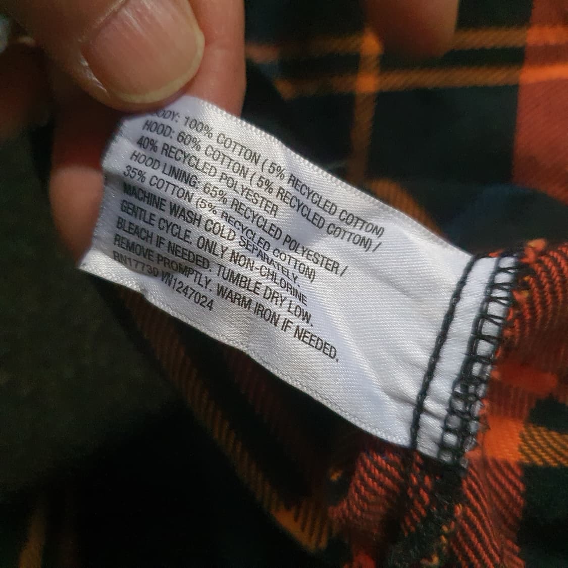 미국 수입 플란넬 체크 후드 셔츠 no.10 상품이미지5