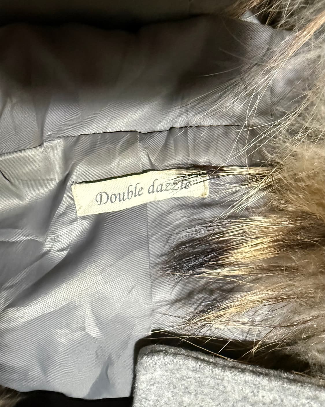 gal fur trimming double button coat 상품이미지6