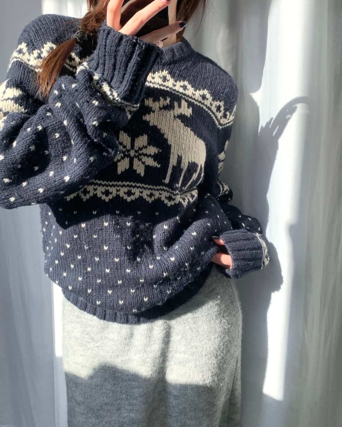 Abercrombie 아베크롬비 네이비 노르딕 니트 상품이미지6