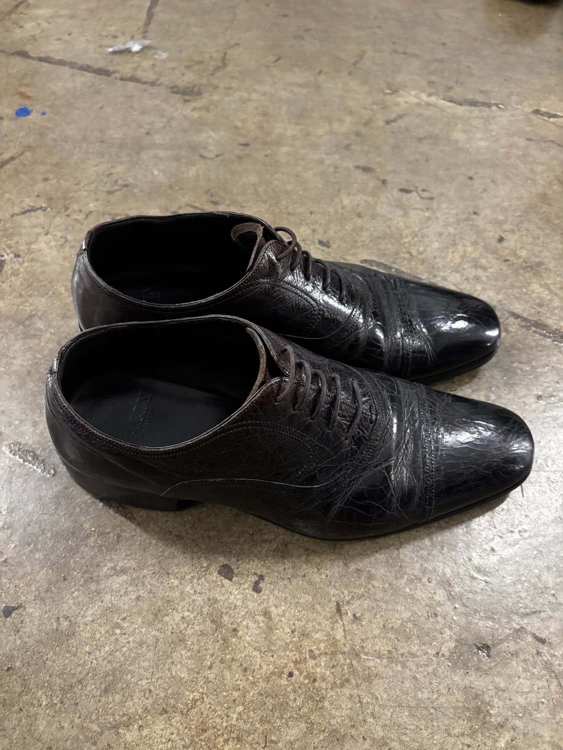 BALLY 악어 패턴 옥스포드 슈즈 260 상품이미지3