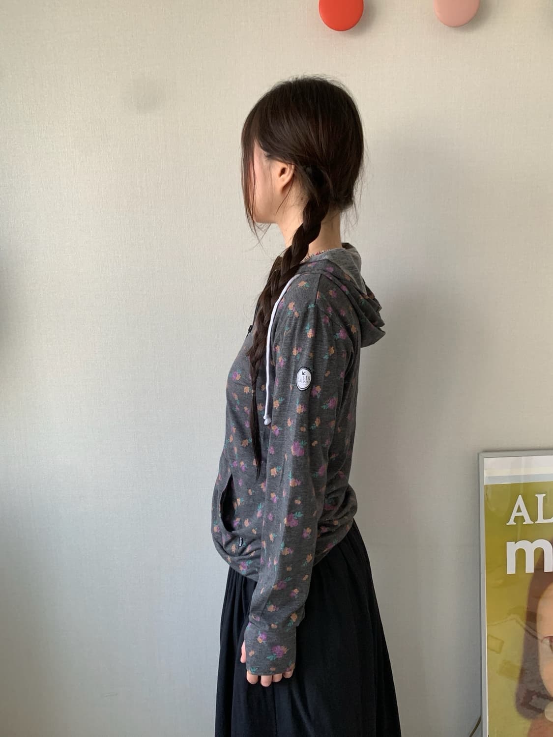 flower cotton zip-up 상품이미지3