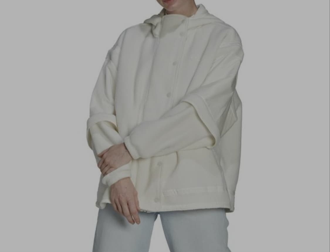 아디다스 플리스 트랙 후드 자켓 XL _ 여성 상품이미지1