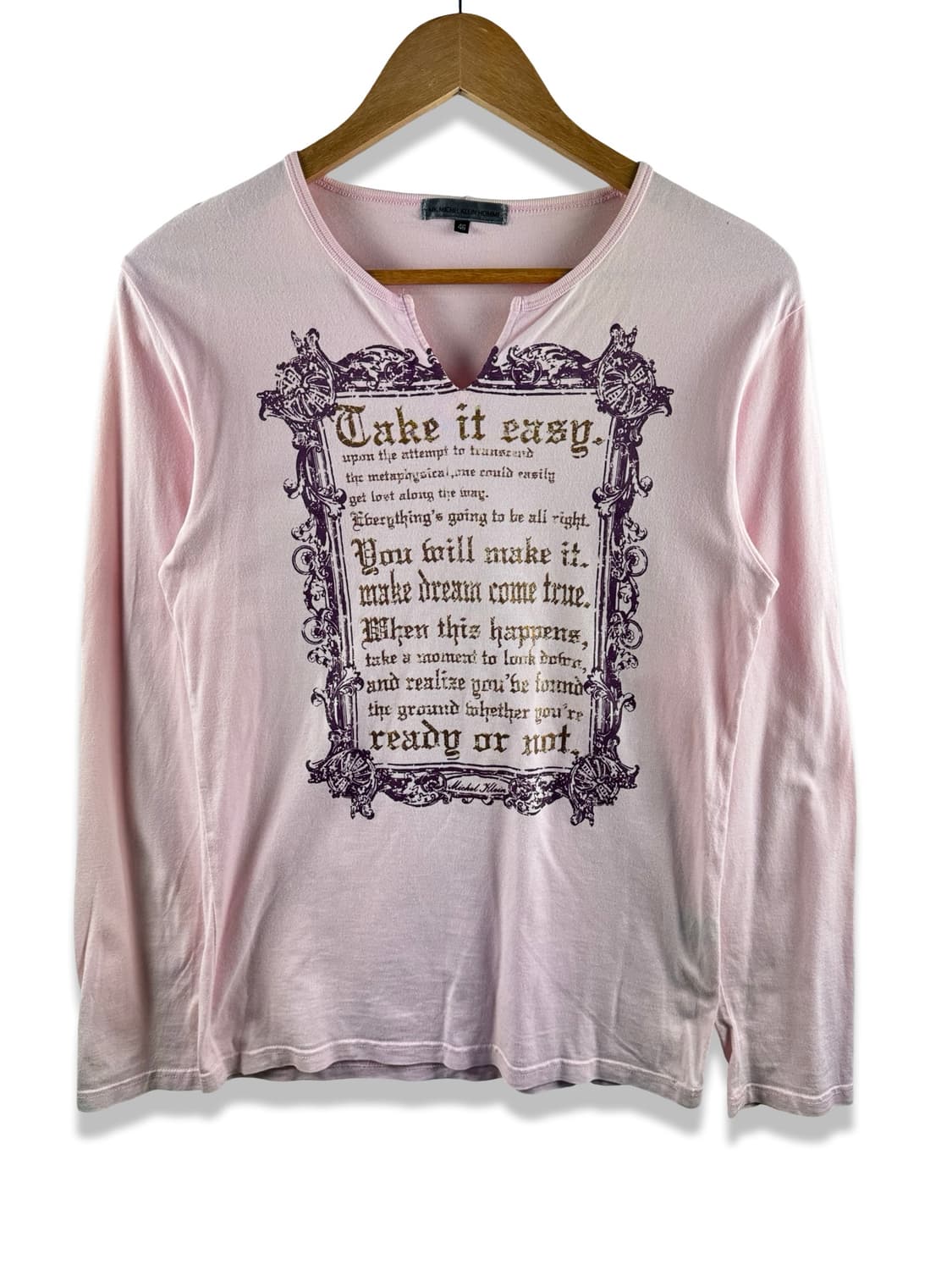 JPN Y2K 레터링 핑크 롱슬리브2599 상품이미지1