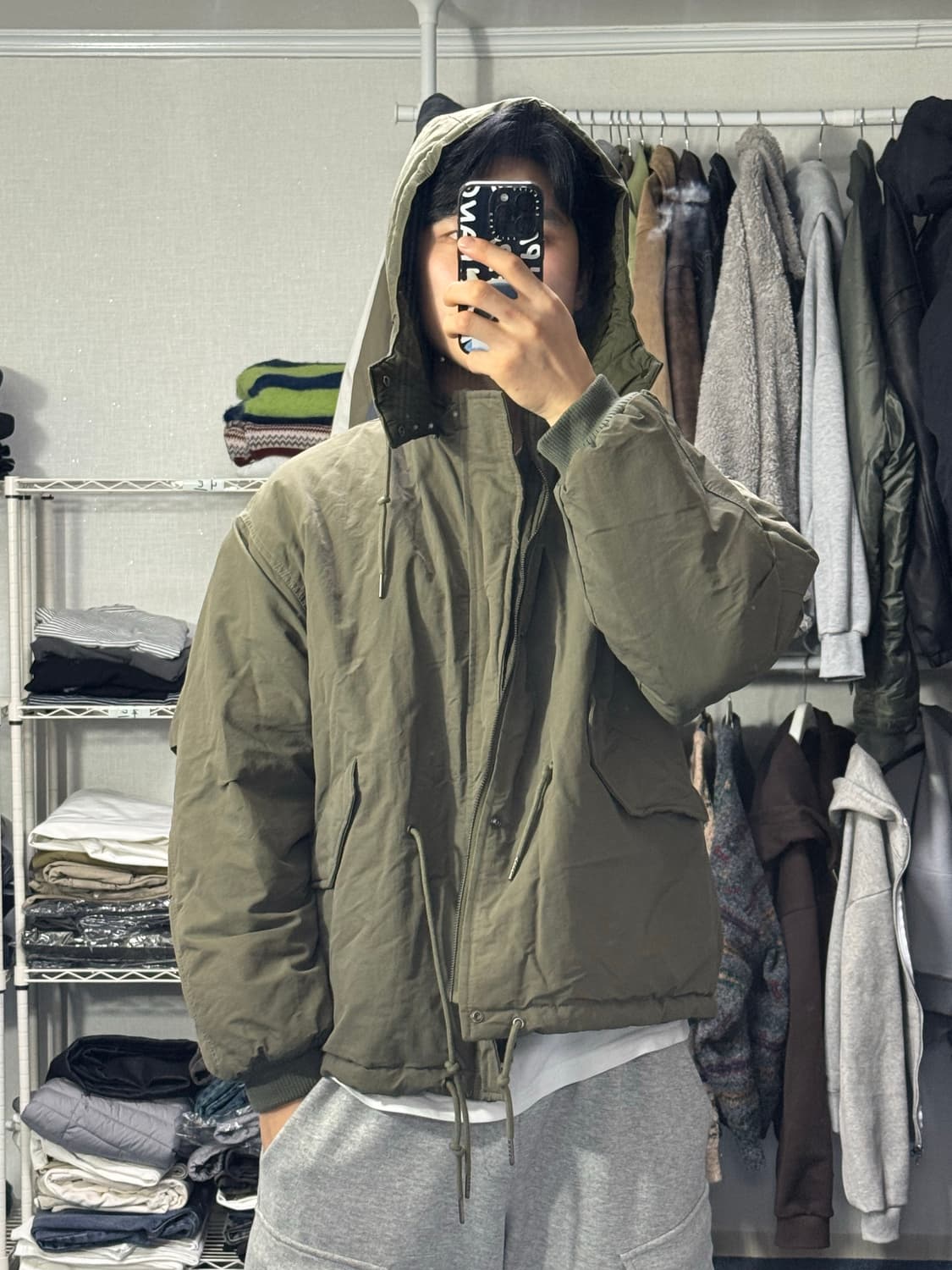 리버시블카키패딩 상품이미지3