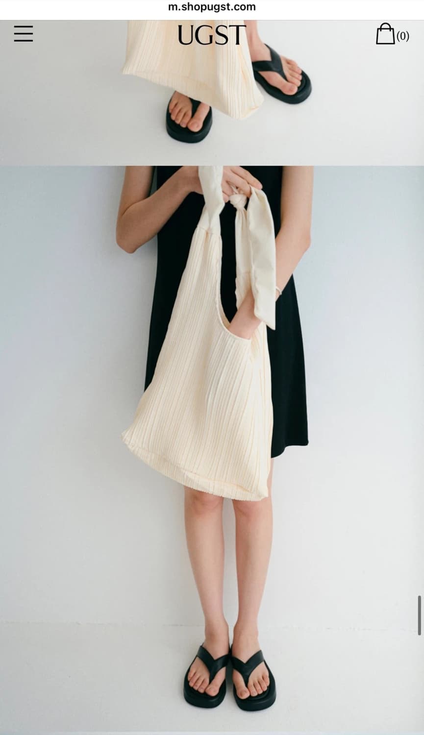 어그스트 리플백 베이지 새상품 (159000원) 상품이미지3