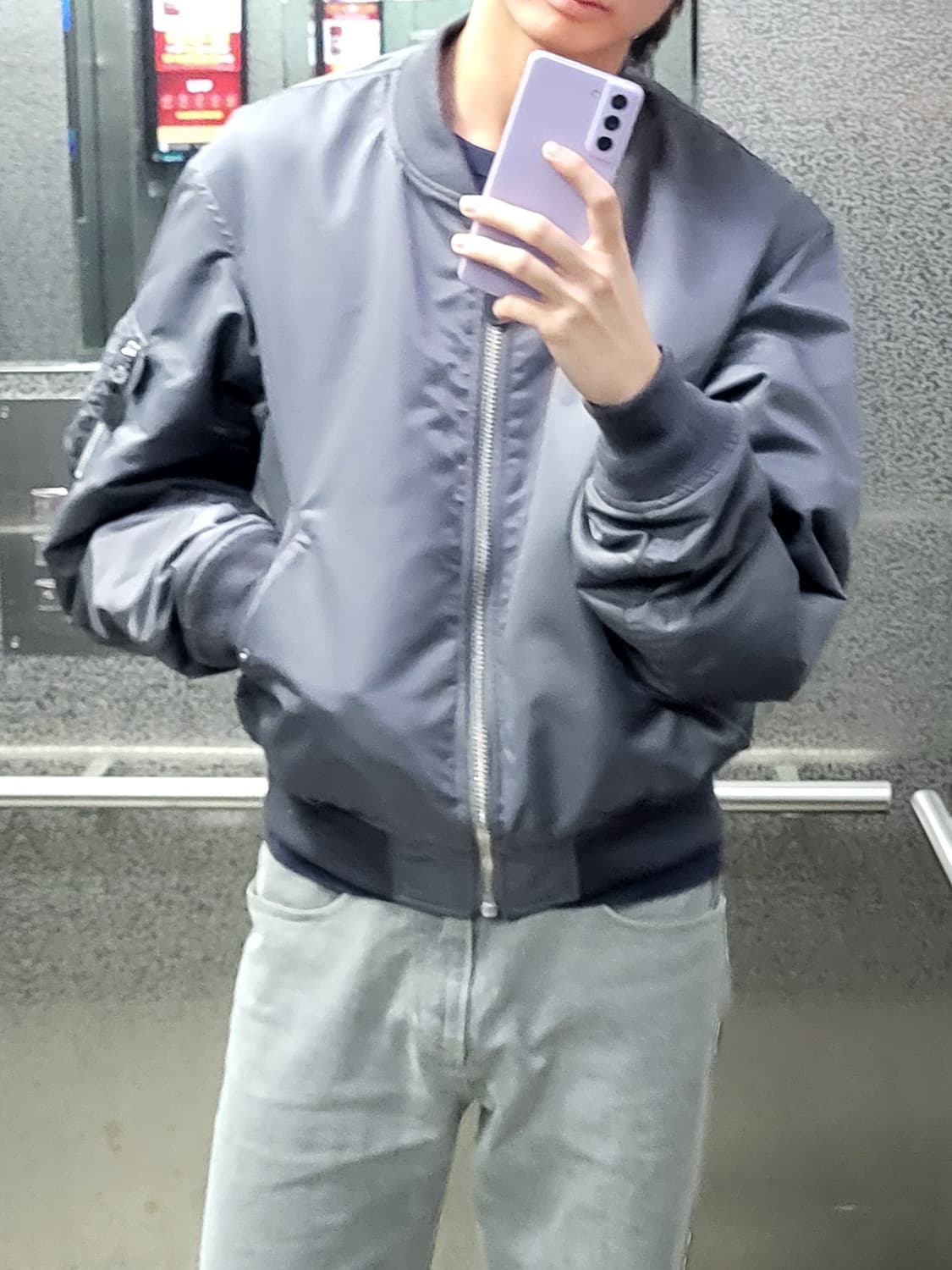 Reversible Cordura Flight Jacket - Ash M 상품이미지1