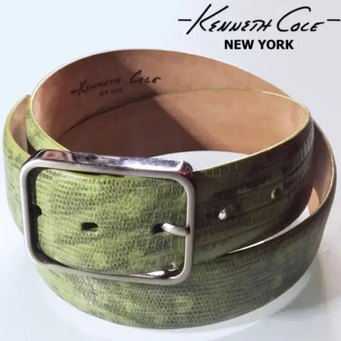 [정품]KENNETH COLE 케네스콜 보아컨스트릭터 스네이크 소가죽벨트 상품이미지1