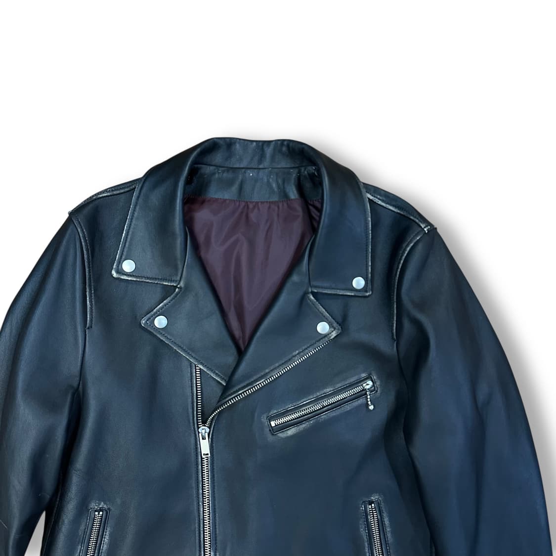 커스텀멜로우 쉽스킨 라이더 자켓 상품이미지2