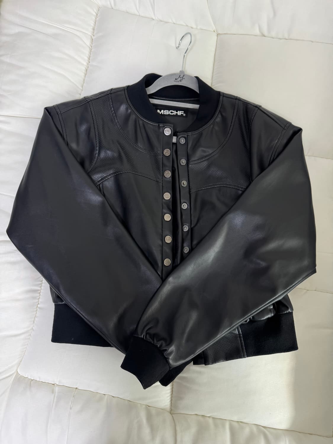 mischief 미스치프 레더 봄버 자켓 상품이미지1