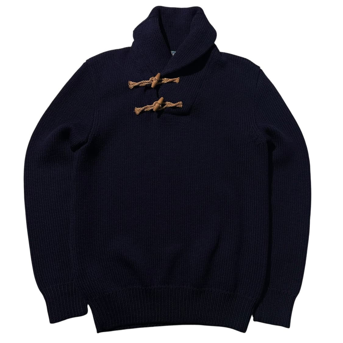 폴로 랄프로렌 토글 버튼 숄카라 니트 네이비 상품이미지1