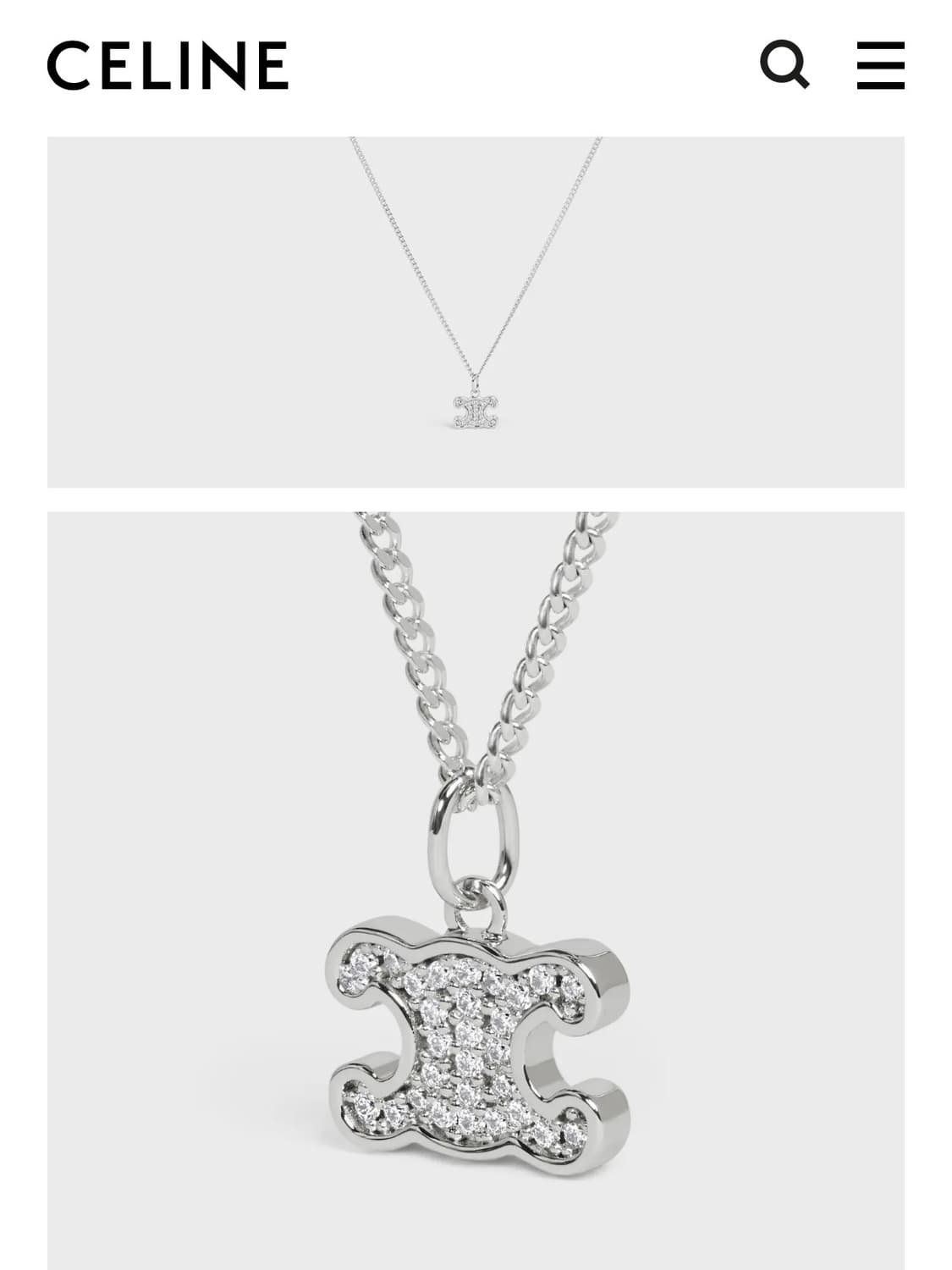 셀린느 트리옹프 라인스톤 목걸이 상품이미지2