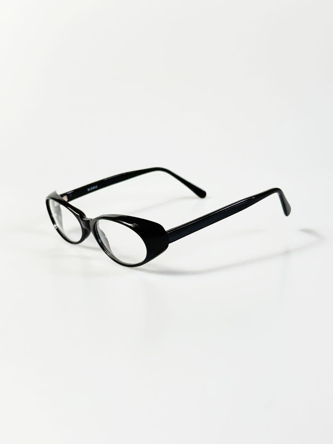 블랙 세미 캣아이 뿔테 프레임 빈티지 안경 상품이미지3