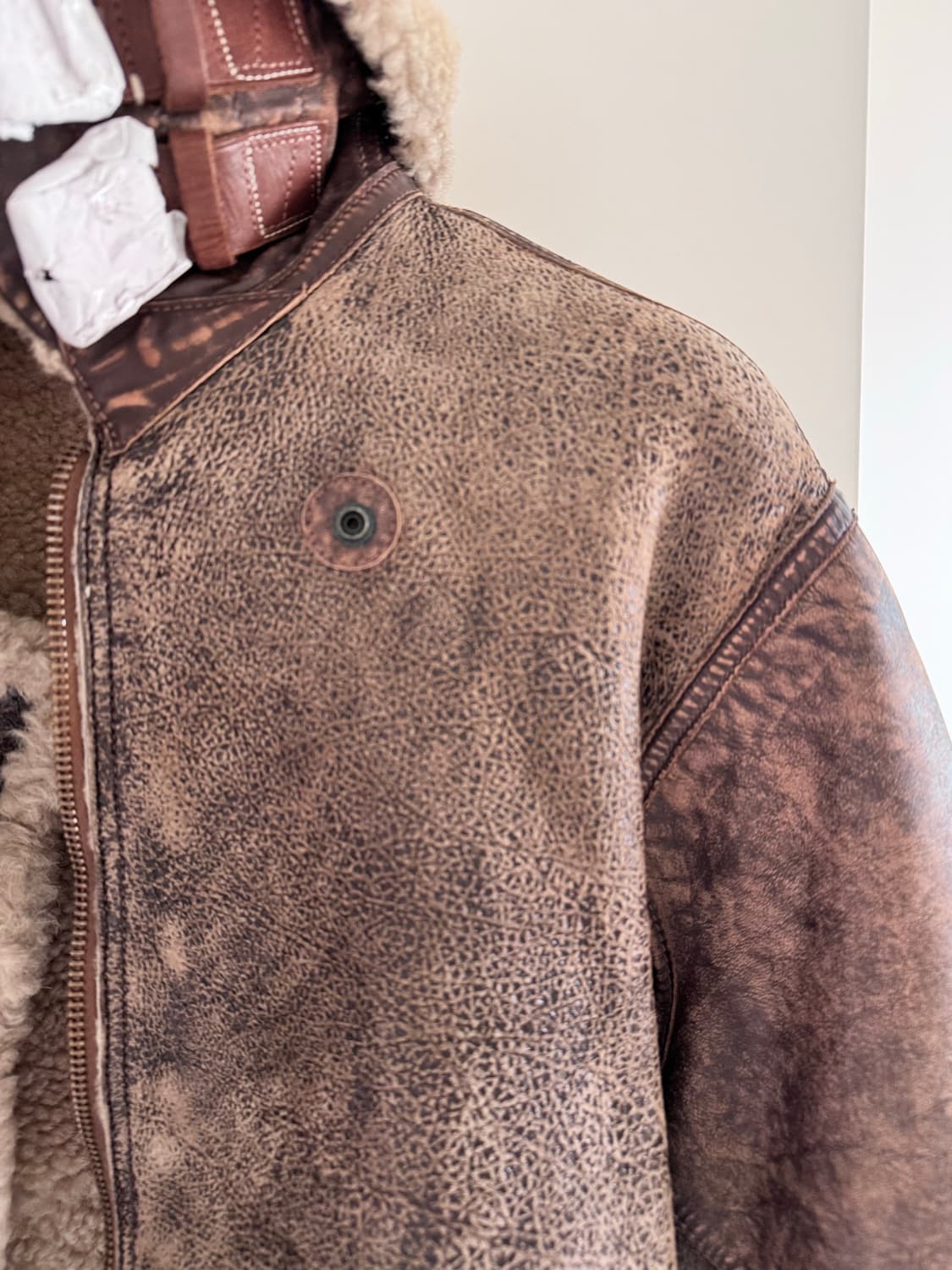 폴로 랄프로렌 레더 시어링 봄버 자켓 폴로 무스탕 상품이미지4