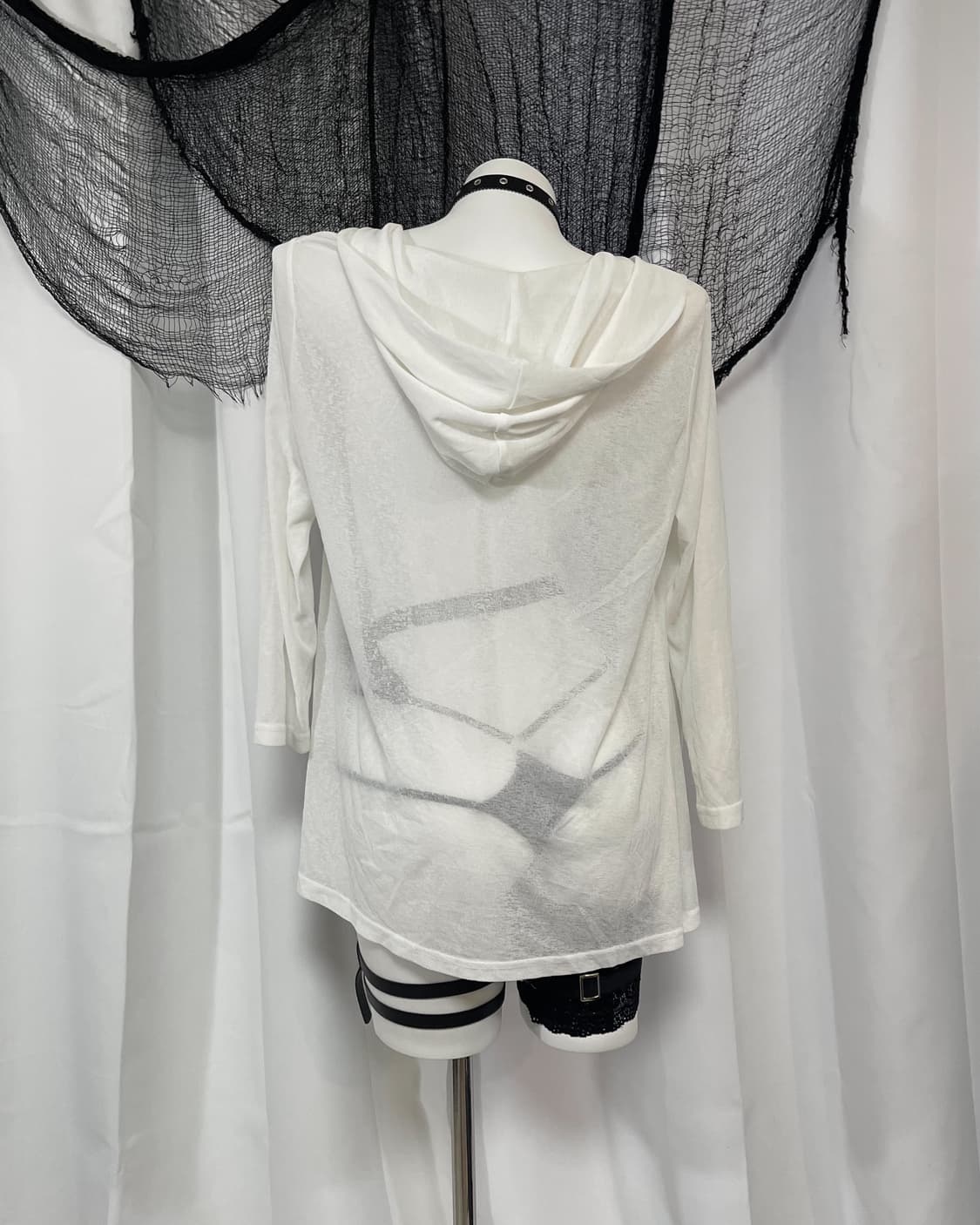 white hood cardigan 상품이미지3