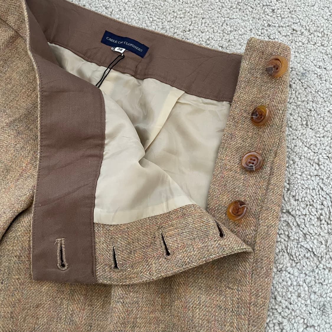 vintage low rise side button wool slacks 상품이미지4