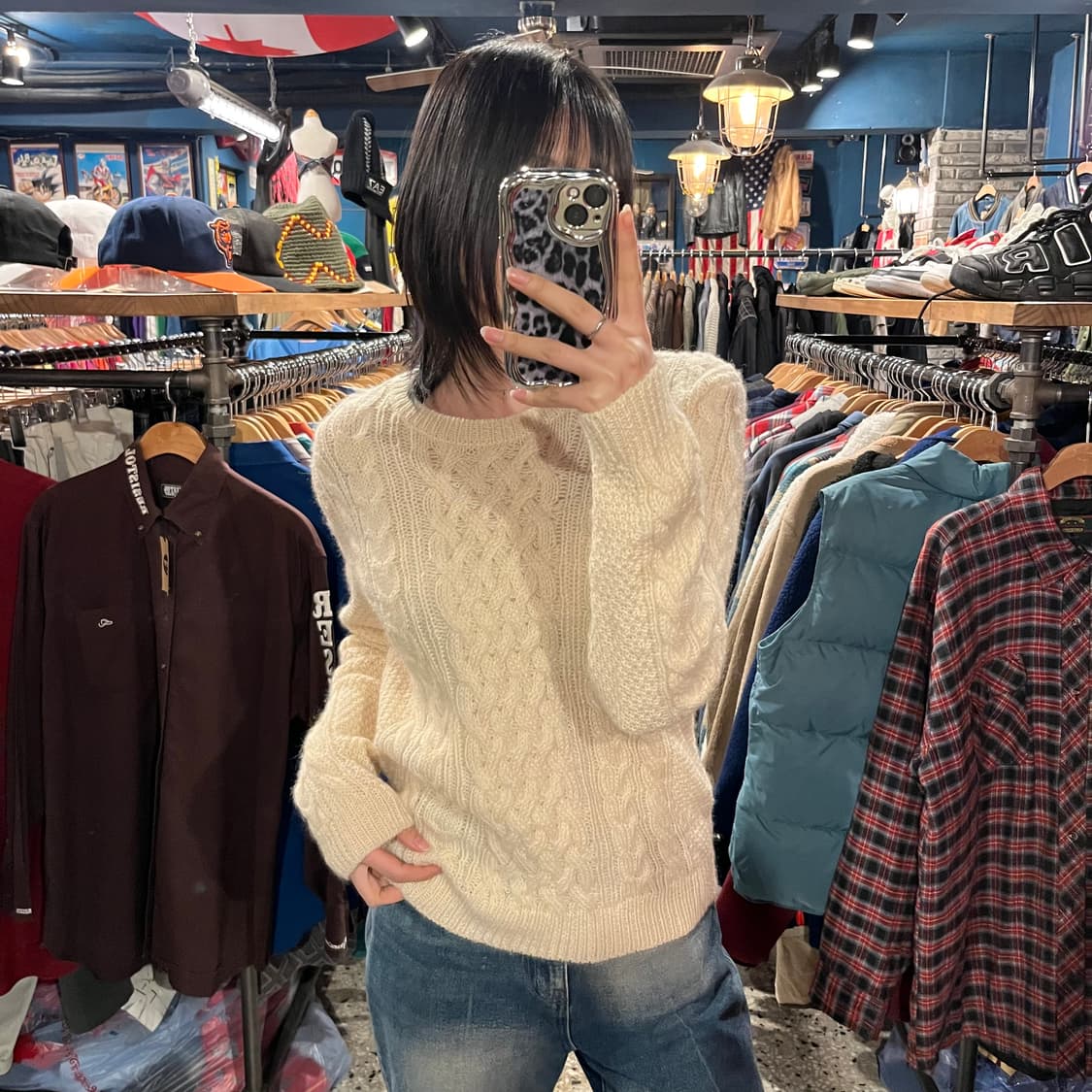 Vintage 빈티지 케이블 니트 스웨터 상품이미지1