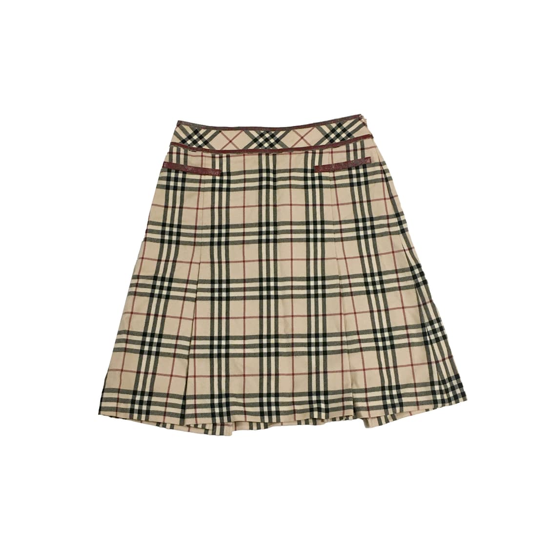 버버리 블루라벨 체크 미디스커트 36 상품이미지1