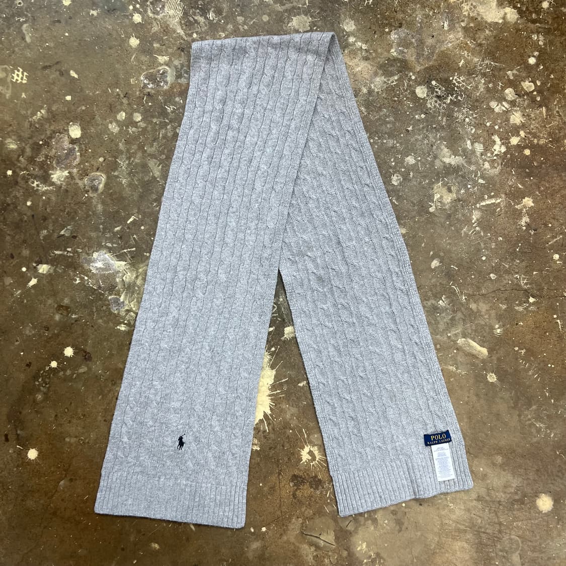 폴로 랄프로렌 케이블 울 니트 목도리 머플러 남여공용 상품이미지1