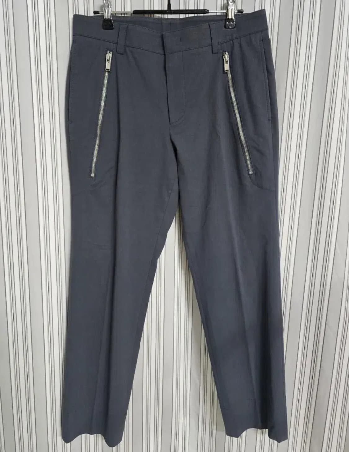 (30) [SYSTEM] 시스템 남성 지퍼 디테일 그레이 바지 상품이미지1