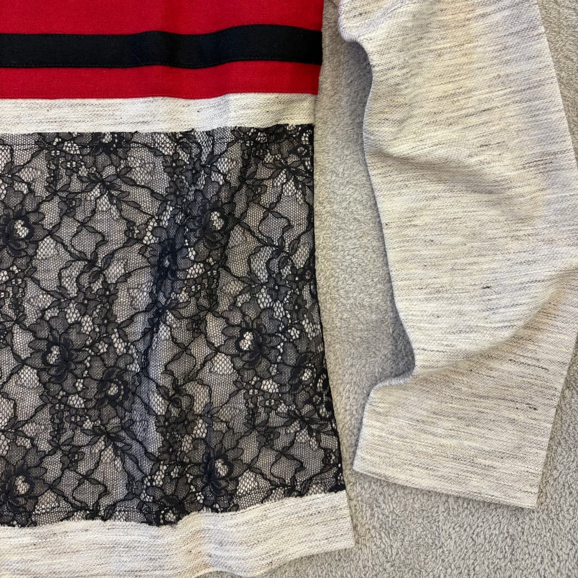 꼼데가르송 스트라이프&레이스 롱슬리브 상품이미지3