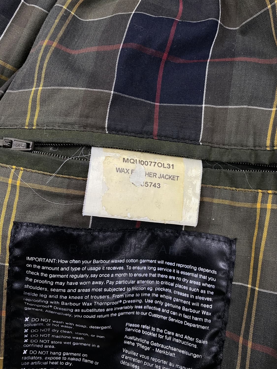 바버 왁스 다운 자켓 상품이미지10