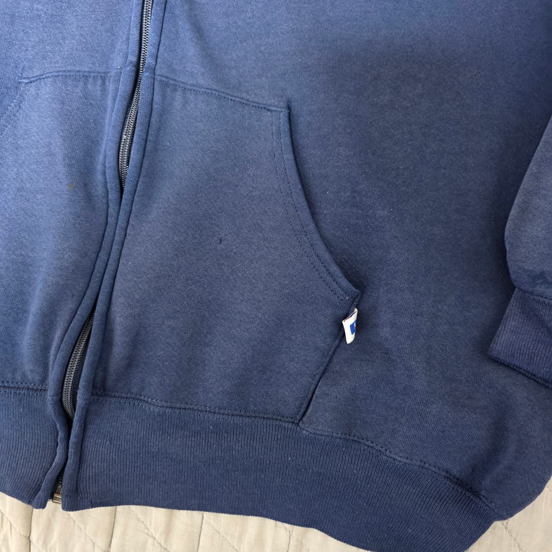 [XXL] 90s 러셀 애슬레틱 후드집업 네이비 하드페이드 ver.11 상품이미지4