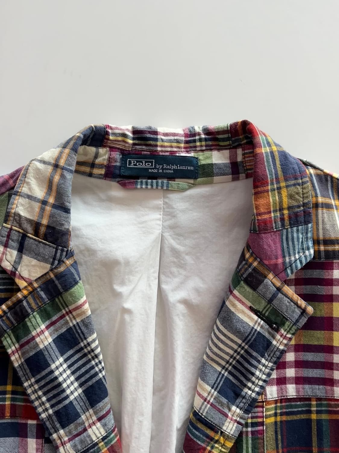 폴로 랄프로렌 마드라스 체크 블레이져 40R 상품이미지7