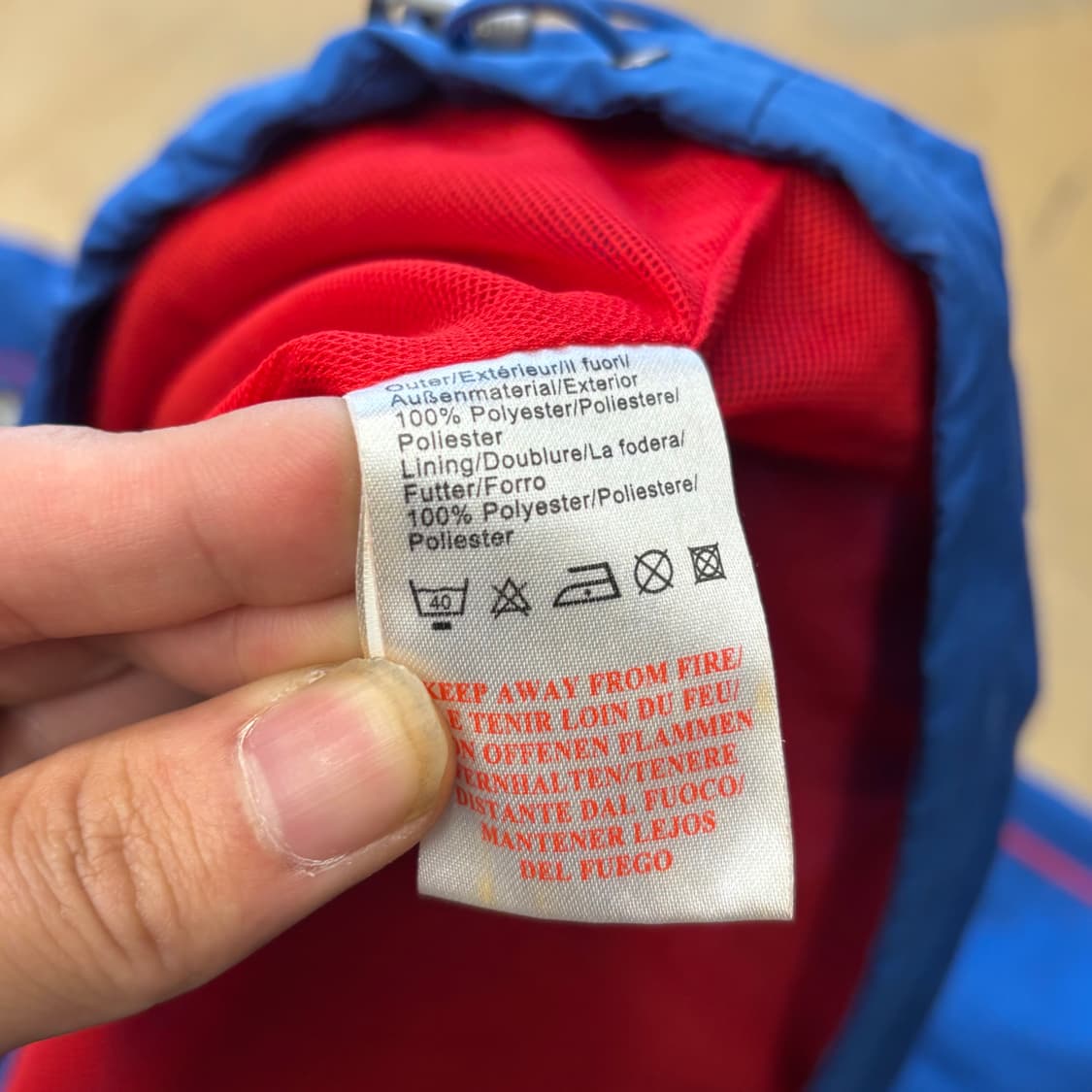 XL 엄브로 잉글랜드 국대 내장후드 블루 바람막이  상품이미지5