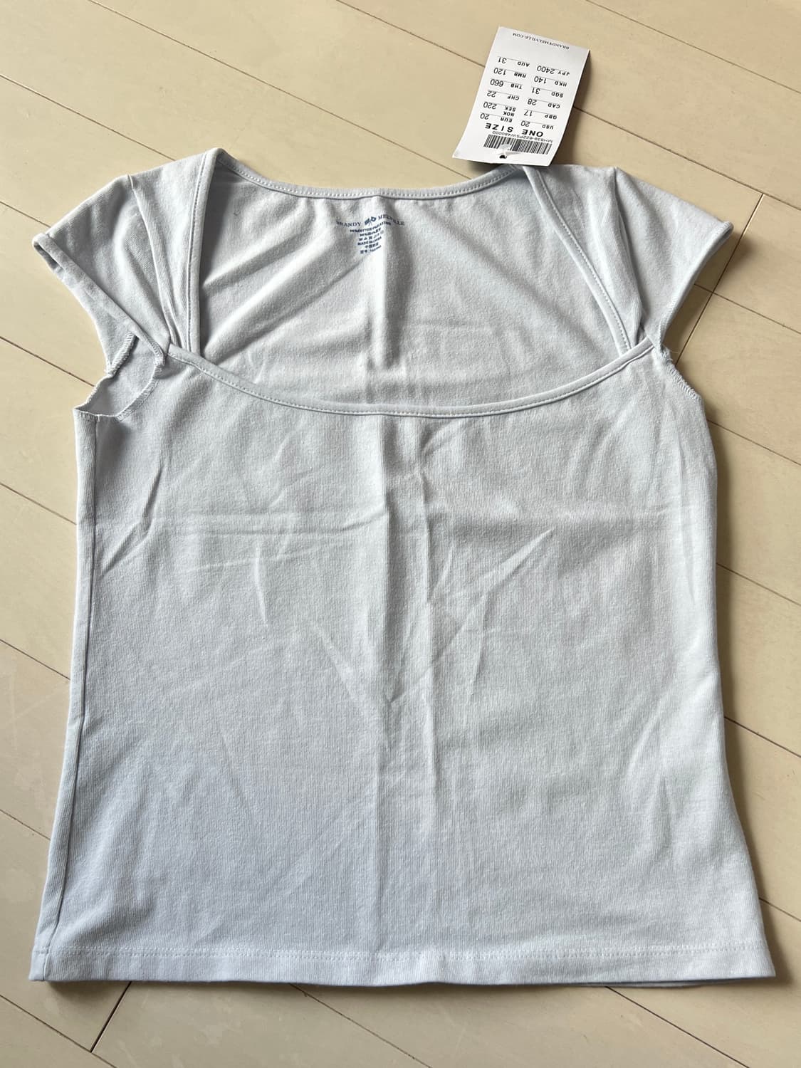 Brandy Melville 브랜디멜빌 기본 스퀘어넥티 상품이미지1