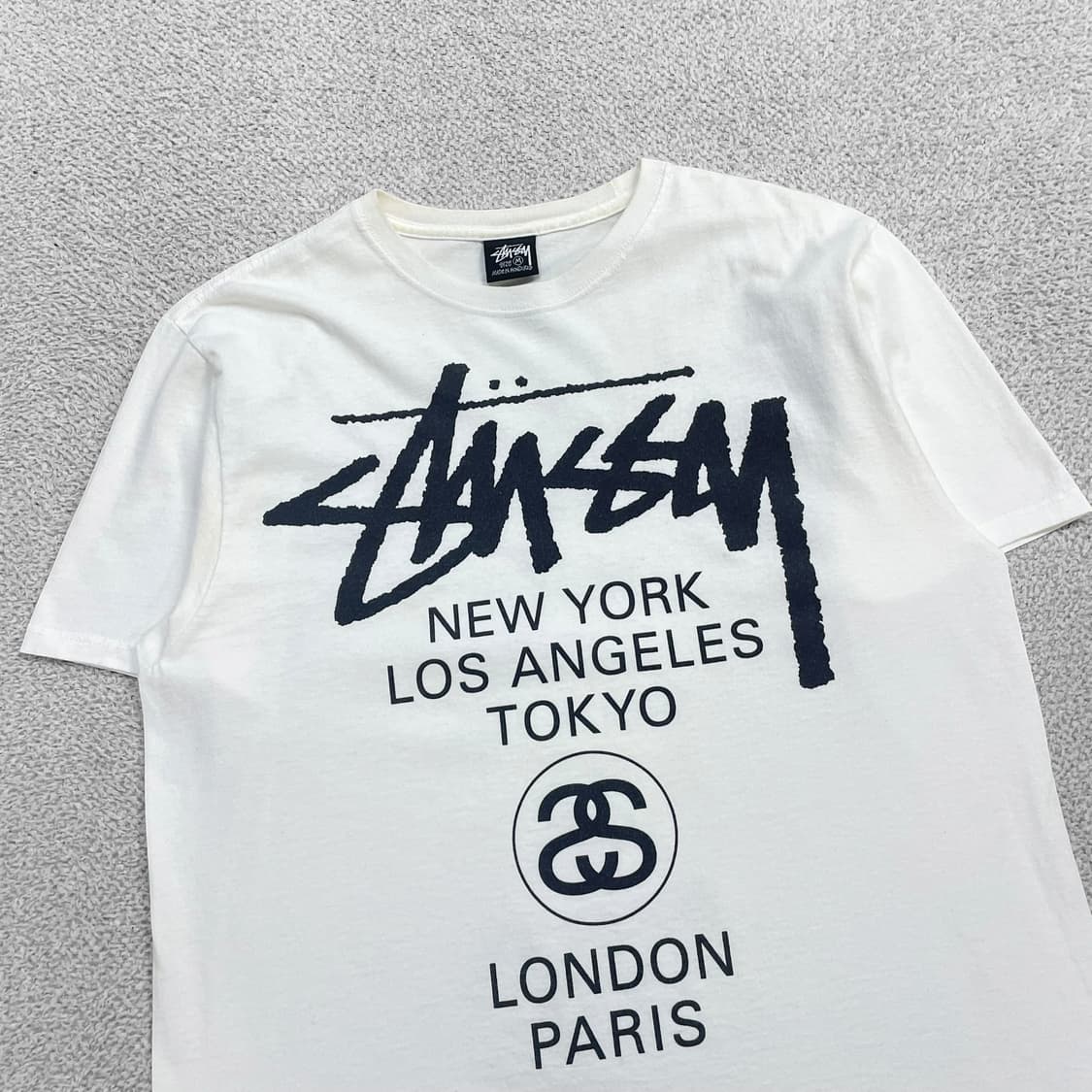 스투시 Stussy 월드투어 반팔티 화이트 상품이미지3