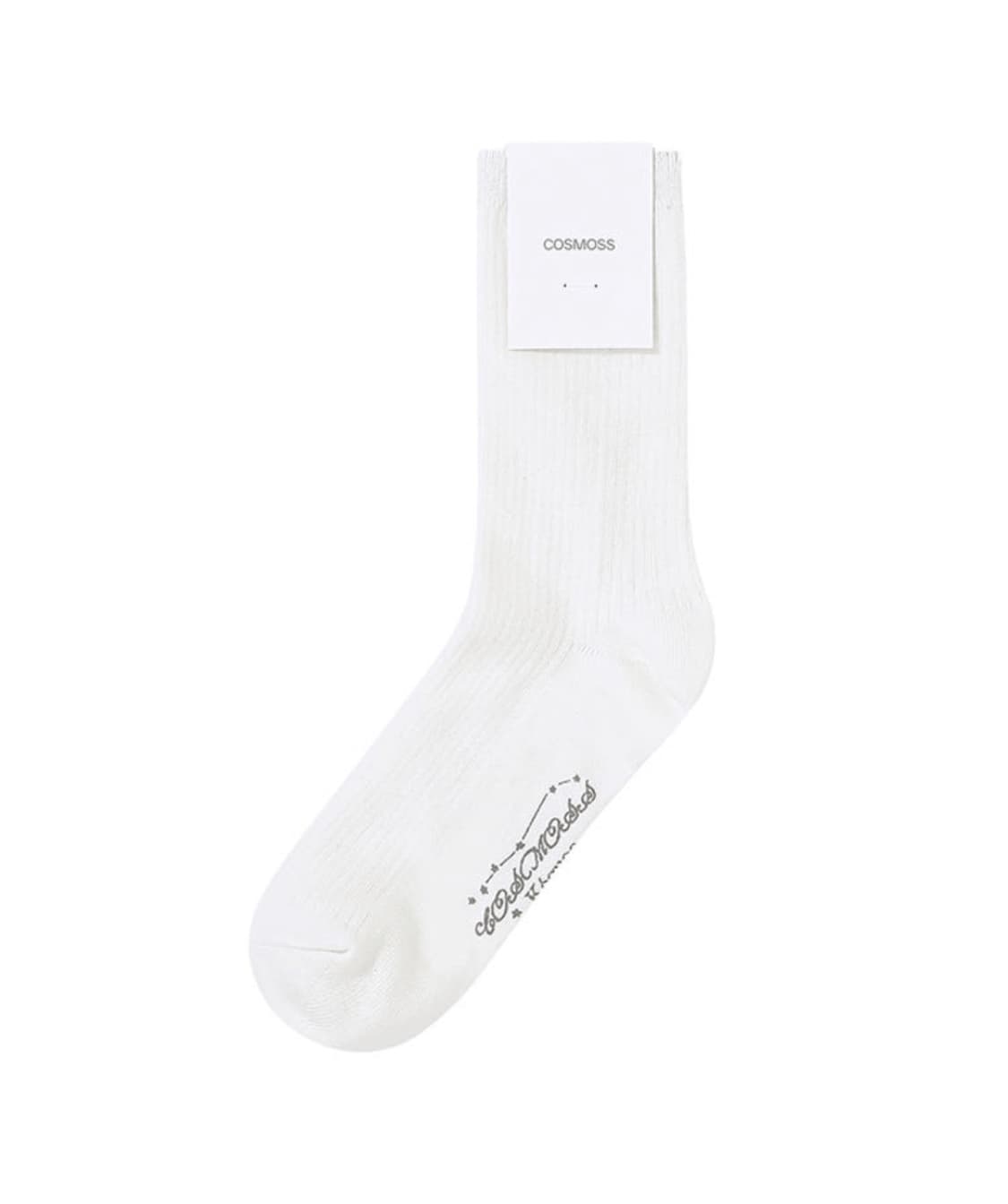 COSMOSS 코스모스 흰색 양말 SLIM COTTON SOCKS 상품이미지1