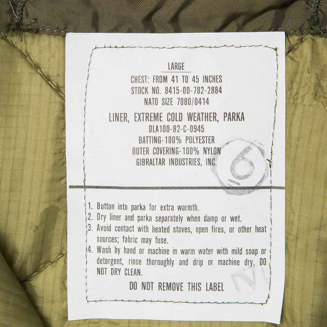 [L] 80s 미군 M65 피쉬테일 파카 데드스탁 오리지널  상품이미지7