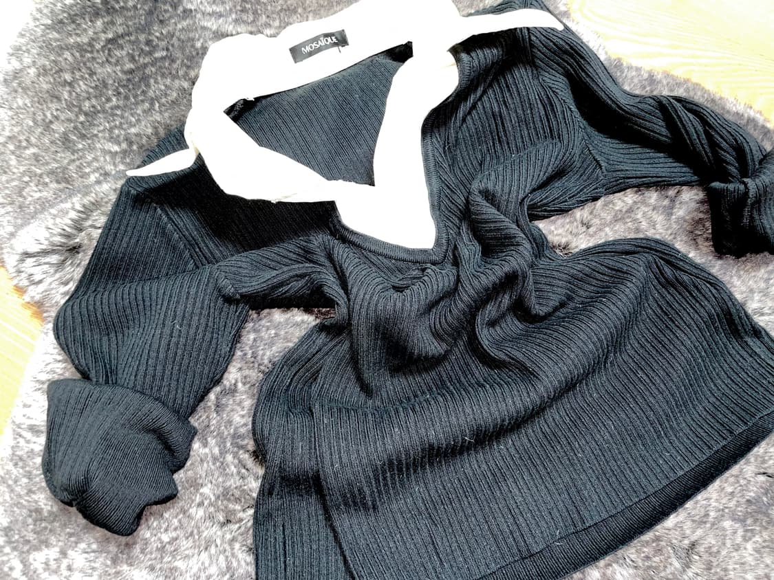 Pijomul vintage layered collar knit 상품이미지1
