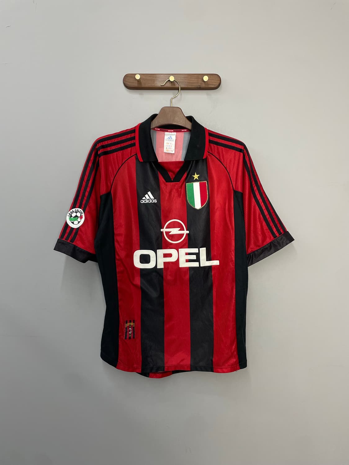 아디다스 98-99 AC밀란 레오나르두 아라우주 홈 반팔 유니폼H2238 상품이미지2