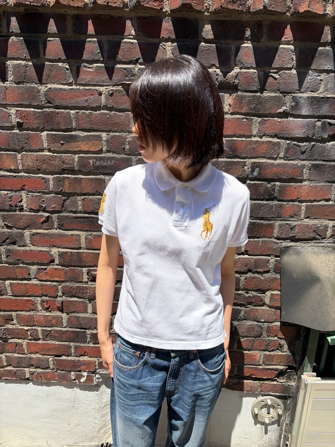 Polo Ralph Lauren 골드 빅포니 넘버링 반팔 카라 티셔츠 L 상품이미지2