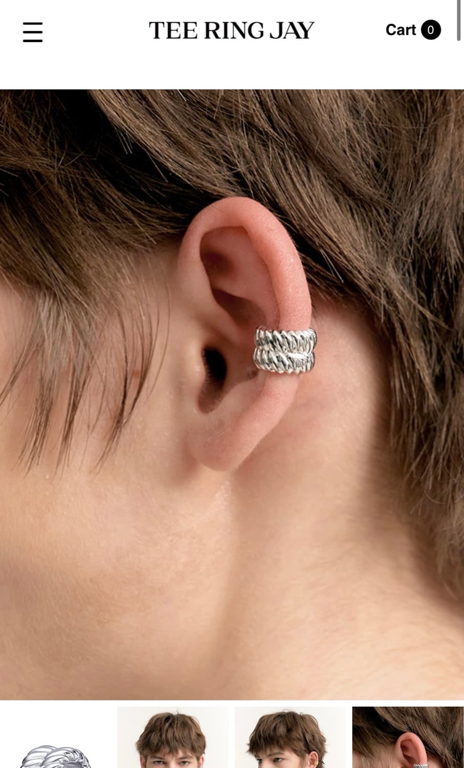 tee ring jay 티링제이 이어커프 925 silver 상품이미지2