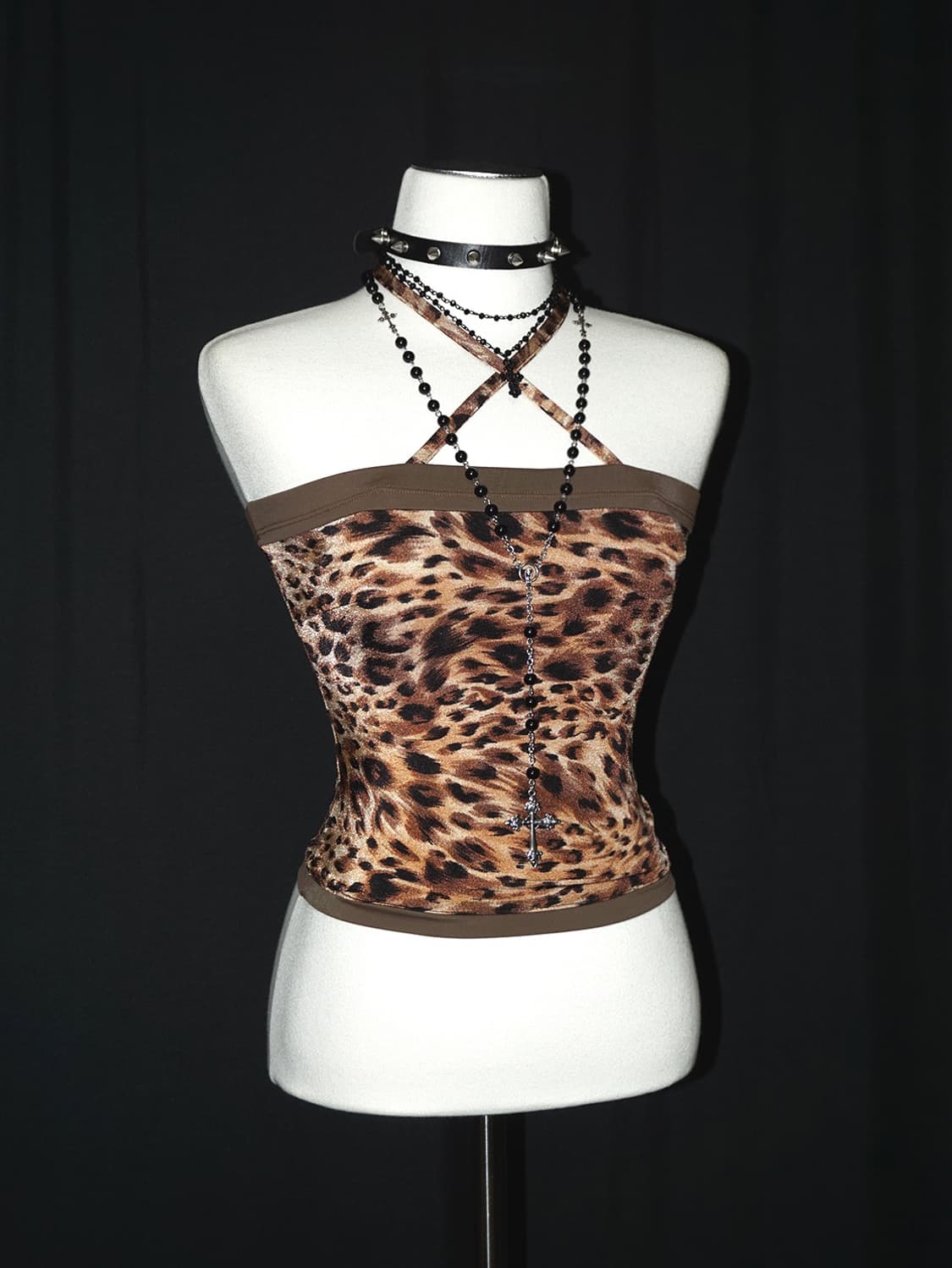 leopard gyaru top  상품이미지2