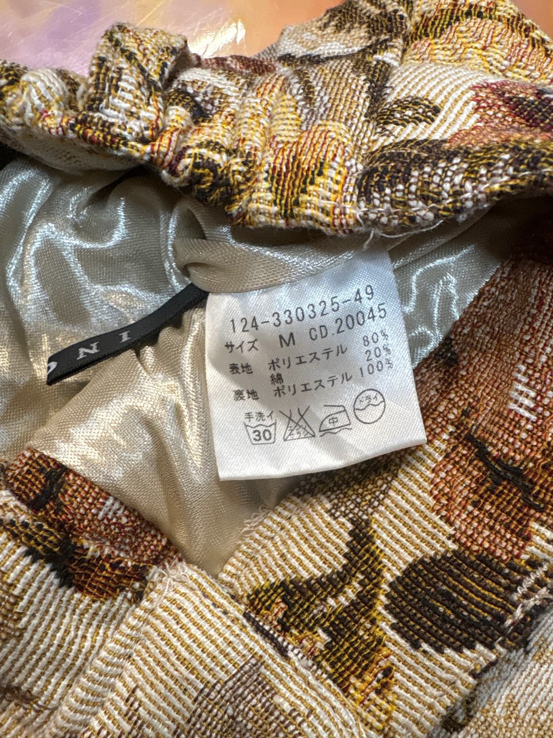 빈티지 자수 플라워 패턴 자카드 하이웨스트 반바지 상품이미지4