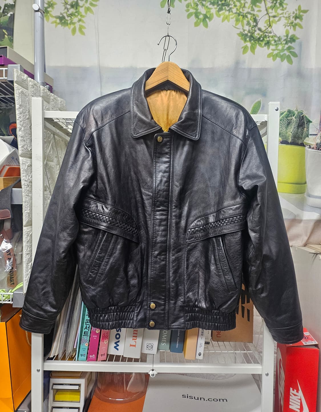 지아니 발렌티노 빈티지 가죽자켓100 양가죽 봄버자켓 XD34 상품이미지2