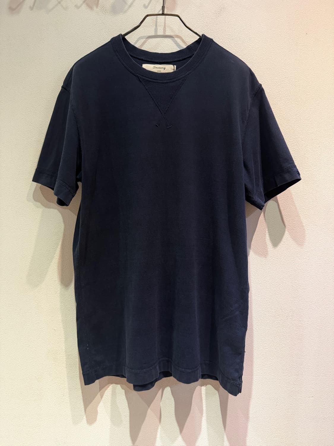 Bastong Solid Navy V-Gusset Shirt 상품이미지2