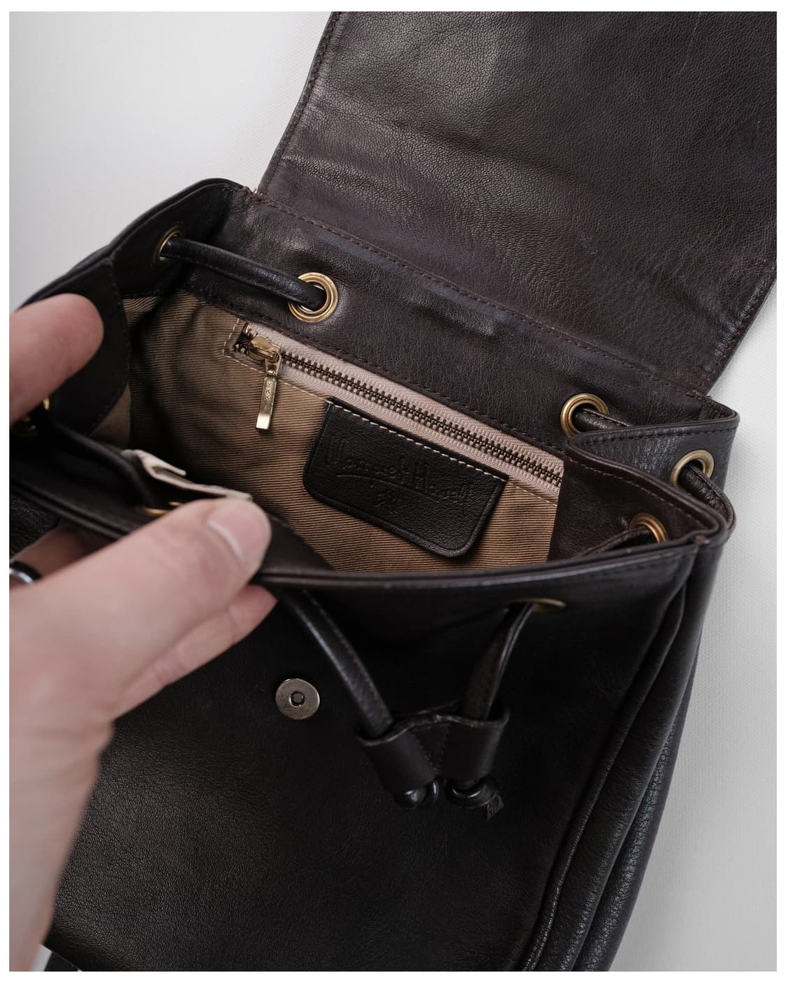 마가렛 호웰 올드 라벨 레더 럭색 상품이미지9