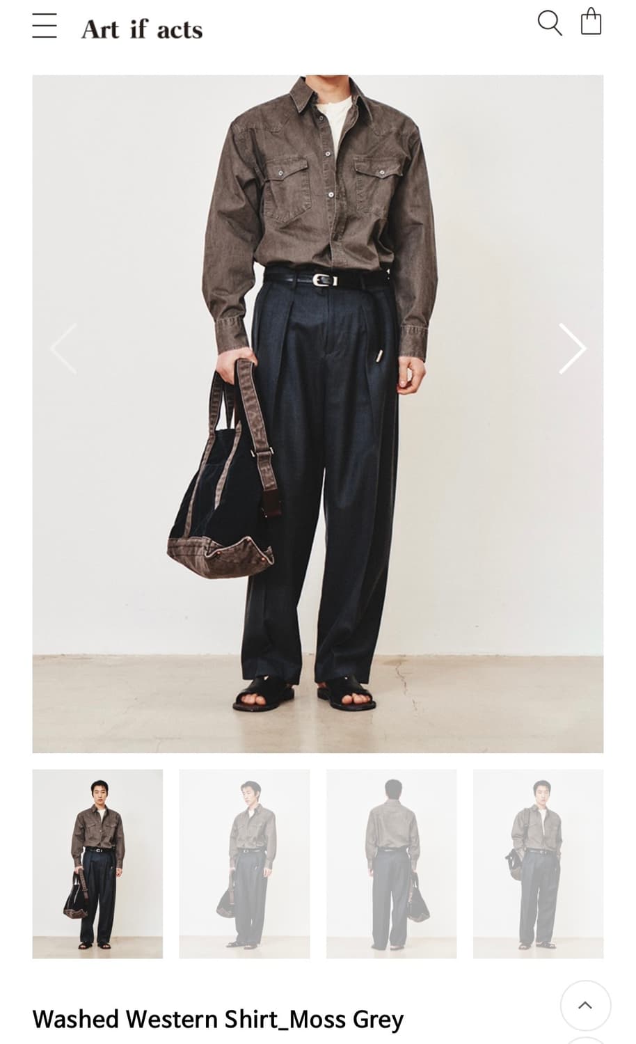 아트이프액스 washed western shirt 웨스턴셔츠 L 상품이미지1