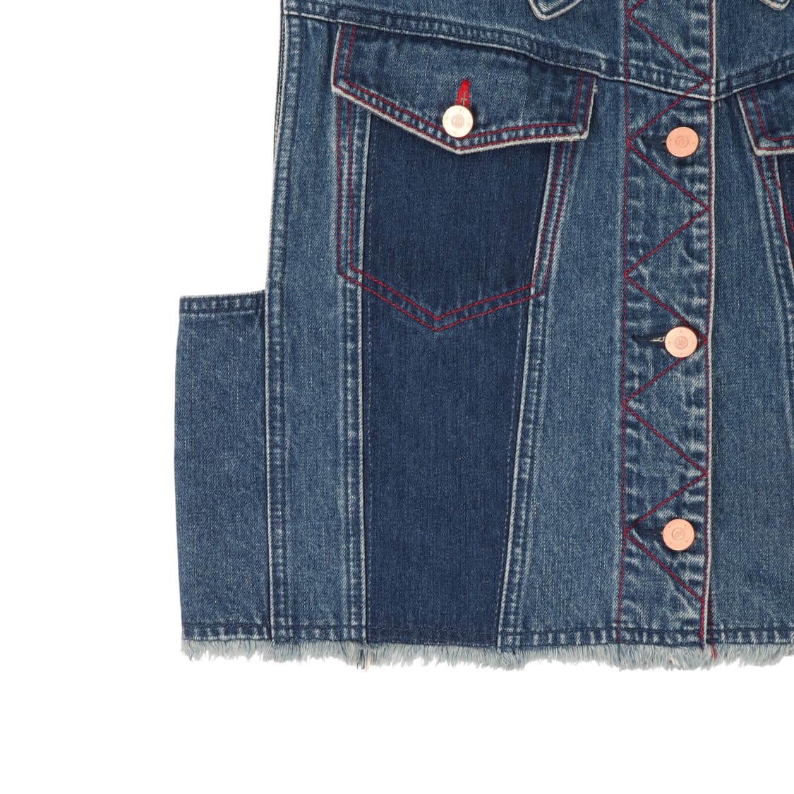 럭키슈에뜨 22fw 리빌드 데님 베스트 상품이미지3