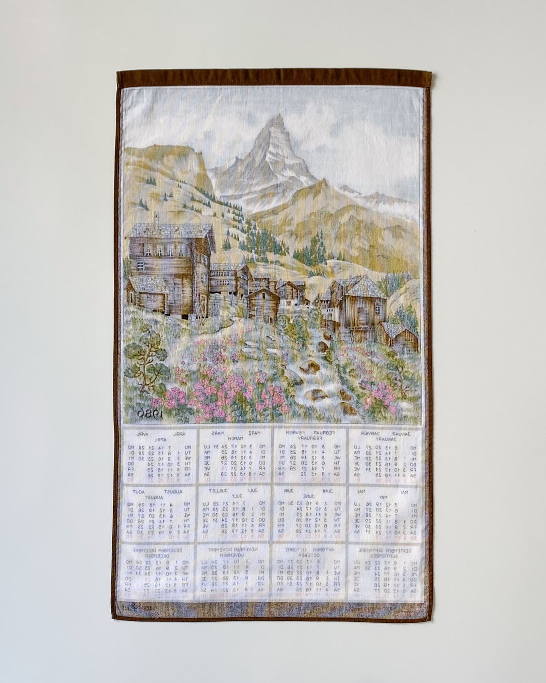 유럽 빈티지 캘린더 패브릭 (1986) 상품이미지4