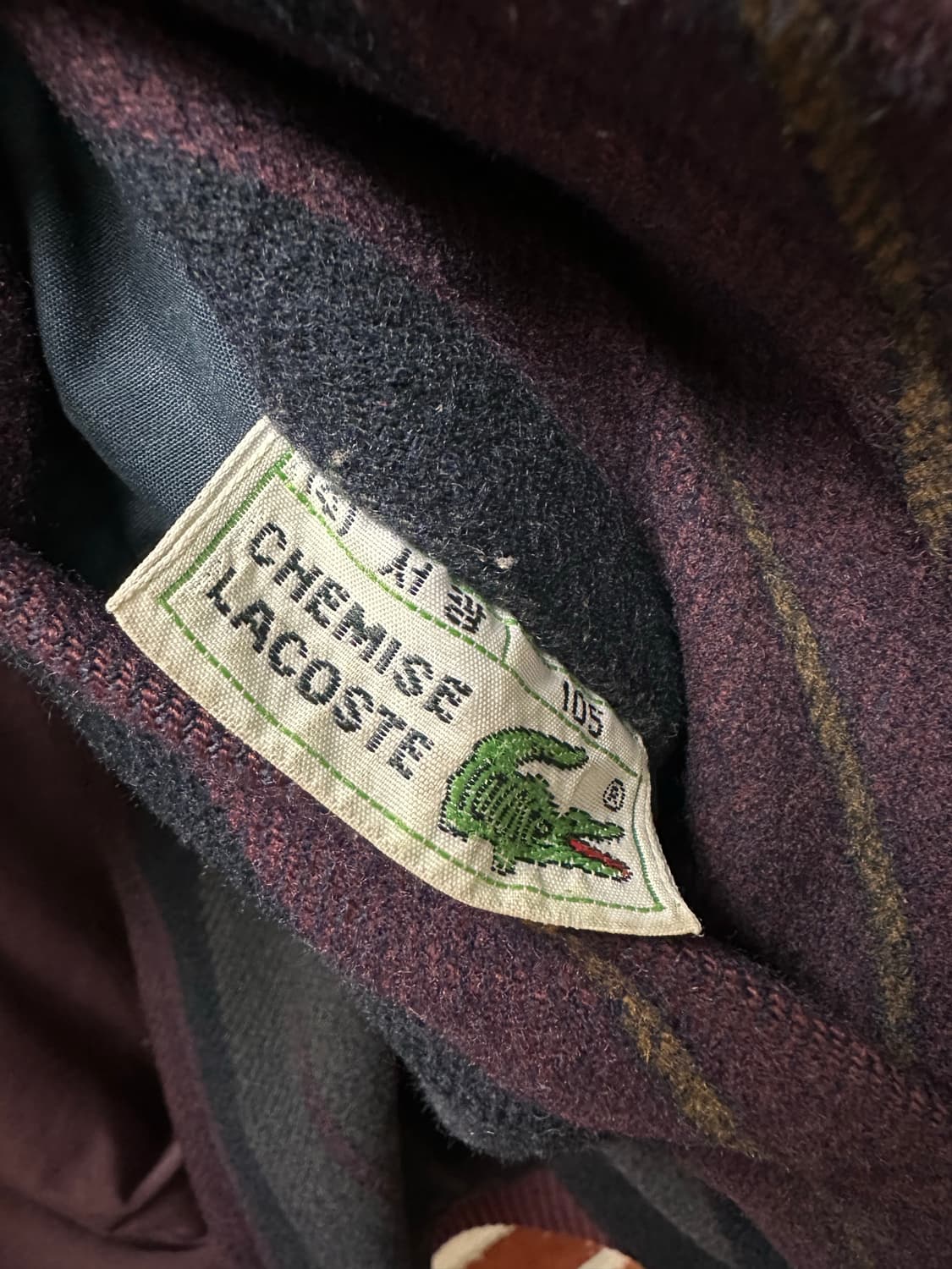 (105)90s 라코스테 리버시블 울 블루종 상품이미지5