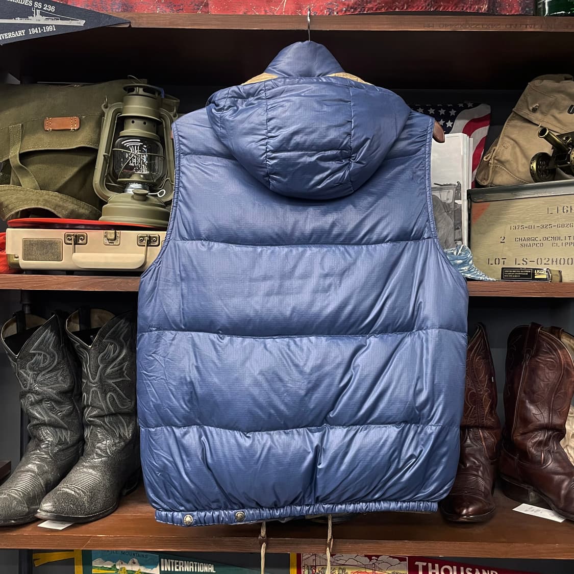 90s 폴로 랄프로렌 덕 다운 후드 패치 푸퍼 조끼 패딩 베스트 상품이미지2