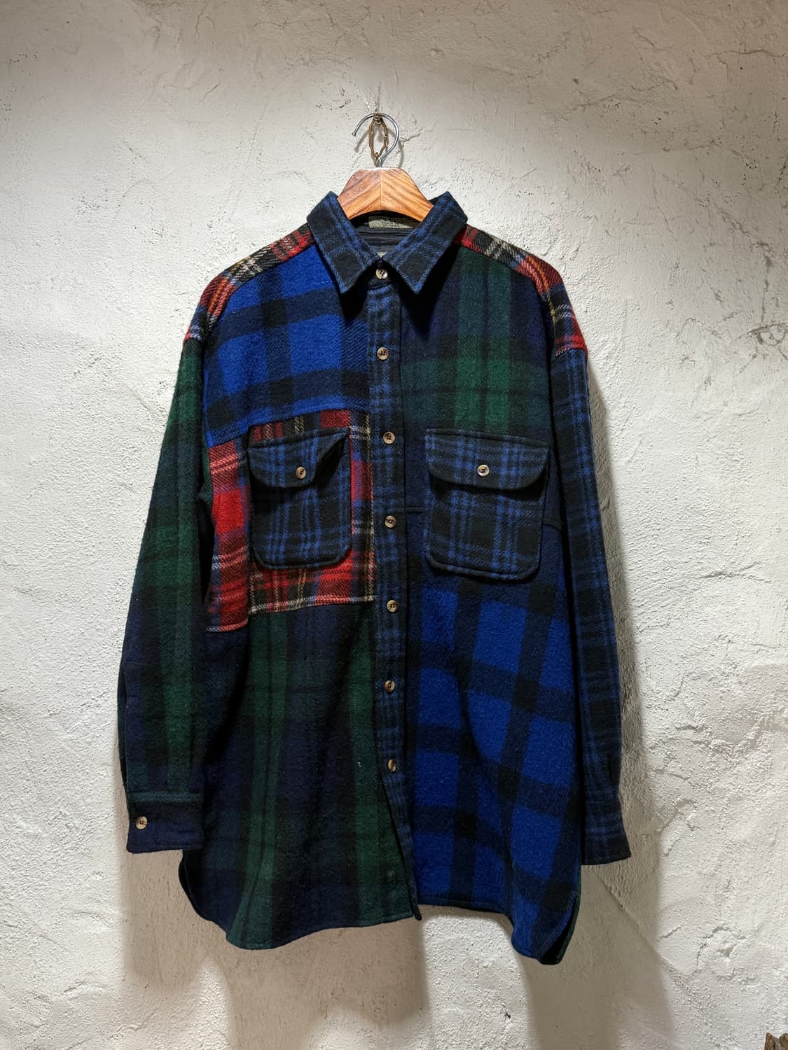 로버트스탁 Robert Stock 버팔로 울 타탄 셔츠 자켓 상품이미지1