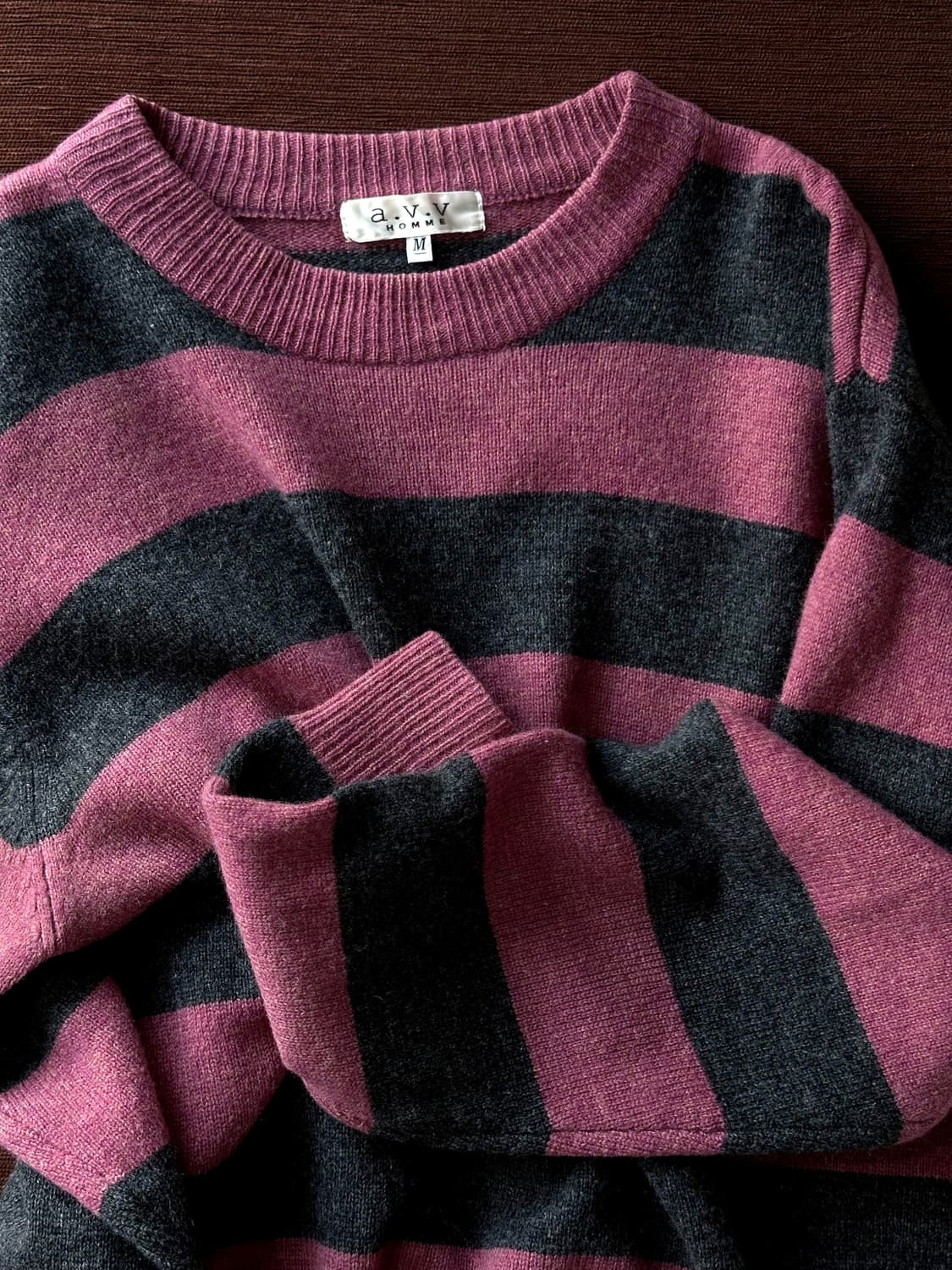 Middle gauge border knit TOP 상품이미지1