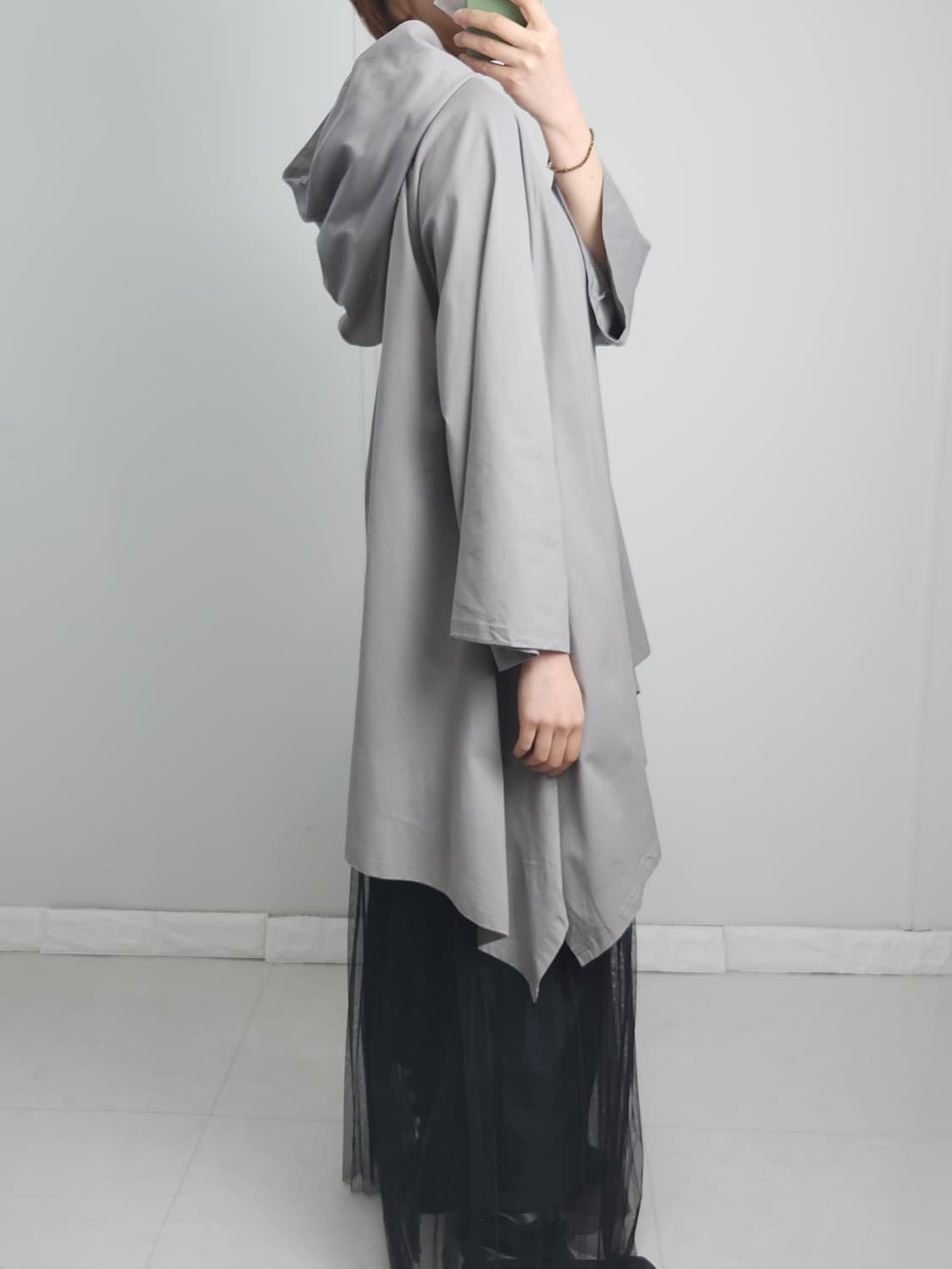 (BITTOKO)언발 후드 롱 탑 상품이미지4