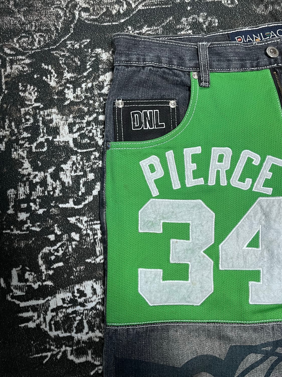 DIANLAO NBA 팀패치 올드스쿨 데님팬츠 30 상품이미지2